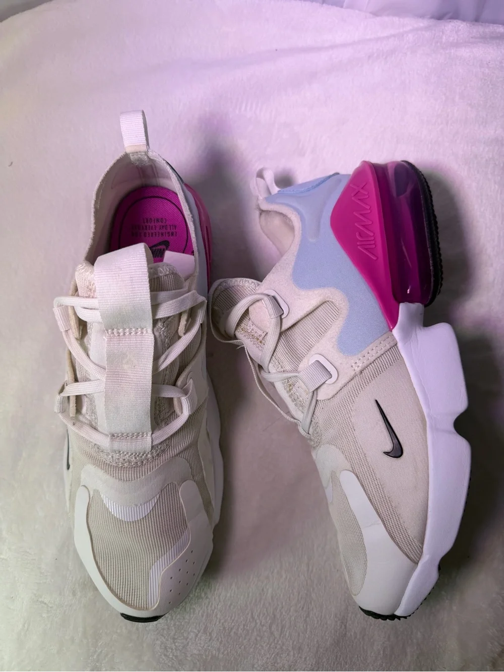 Nike Women’s Air Max White Blue Pink Sneakers
